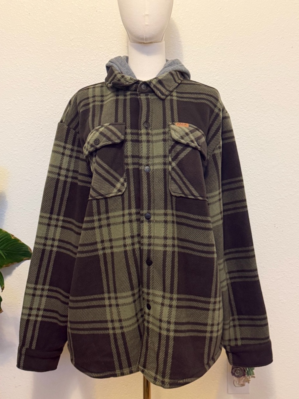 Matix Green and Brown Logo Patch Jacket Label